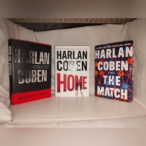 Lot of 3 Harlan Coben Books: The Match (Signed), Home, No Second Chance New